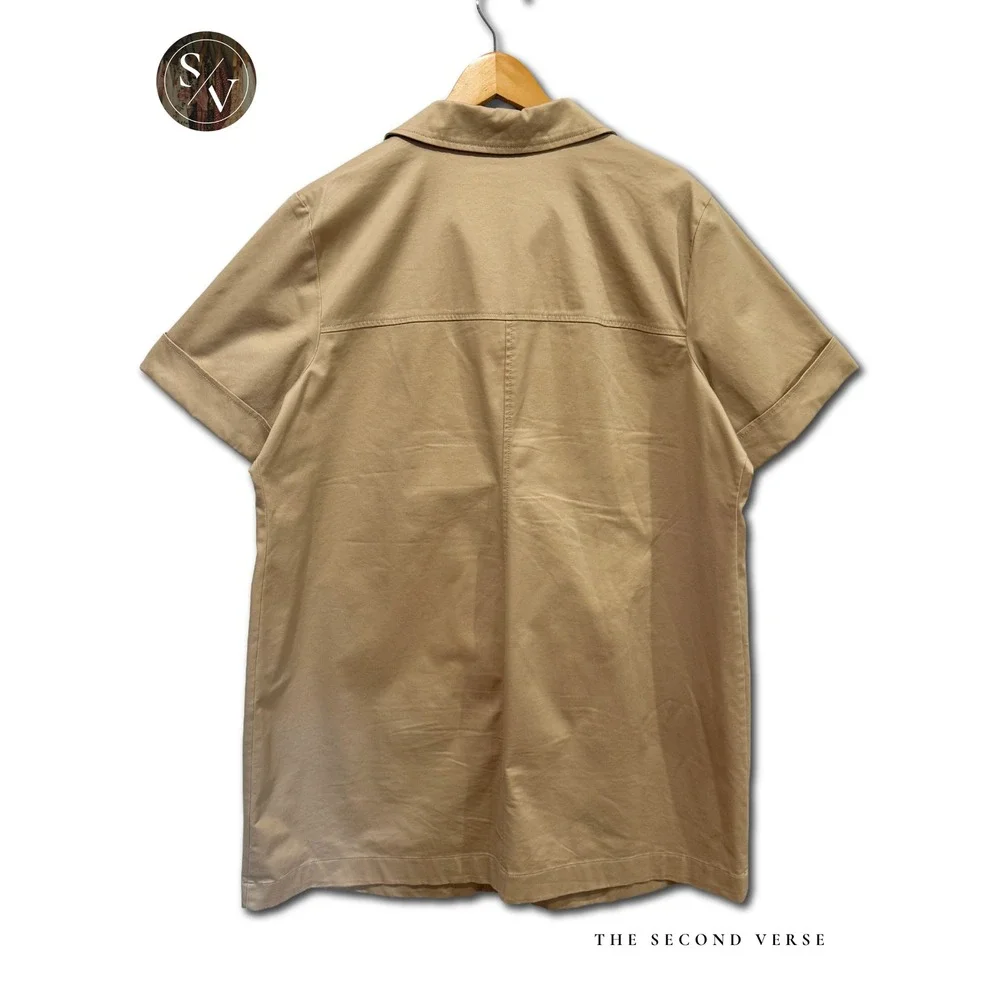 J. Crew Gamine Utility Shirtdress Stretch Twill BY836 Size 20 - Picture 3 of 11